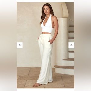 MONDAY SWIMWEAR Tahiti Pant in Ivory Size P